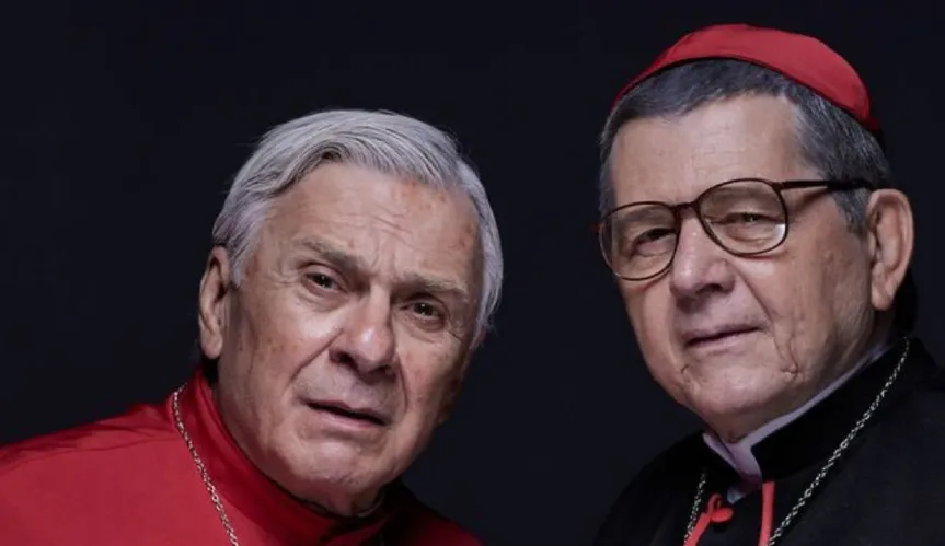 Tuca recebe a peça “Dois Papas” com Celso Frateschi e Zécarlos Machado
