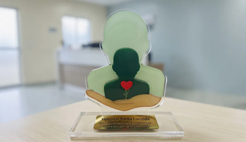 Hospital Santa Lucinda recebe certificado por atuação na doação de órgãos